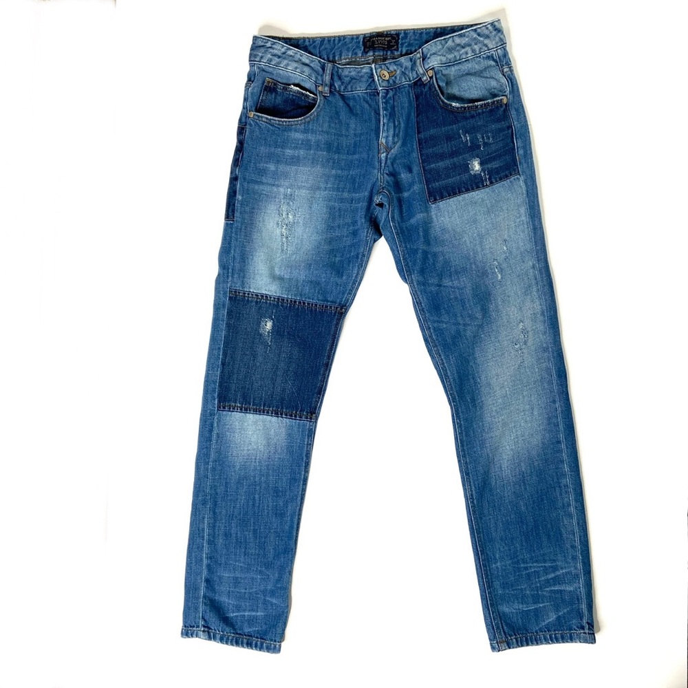 ZARA Distressed Patchwork Jean